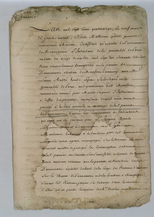 Dannemarie - Procès-verbal d'arpentage du territoire de la paroisse de Dannemarie