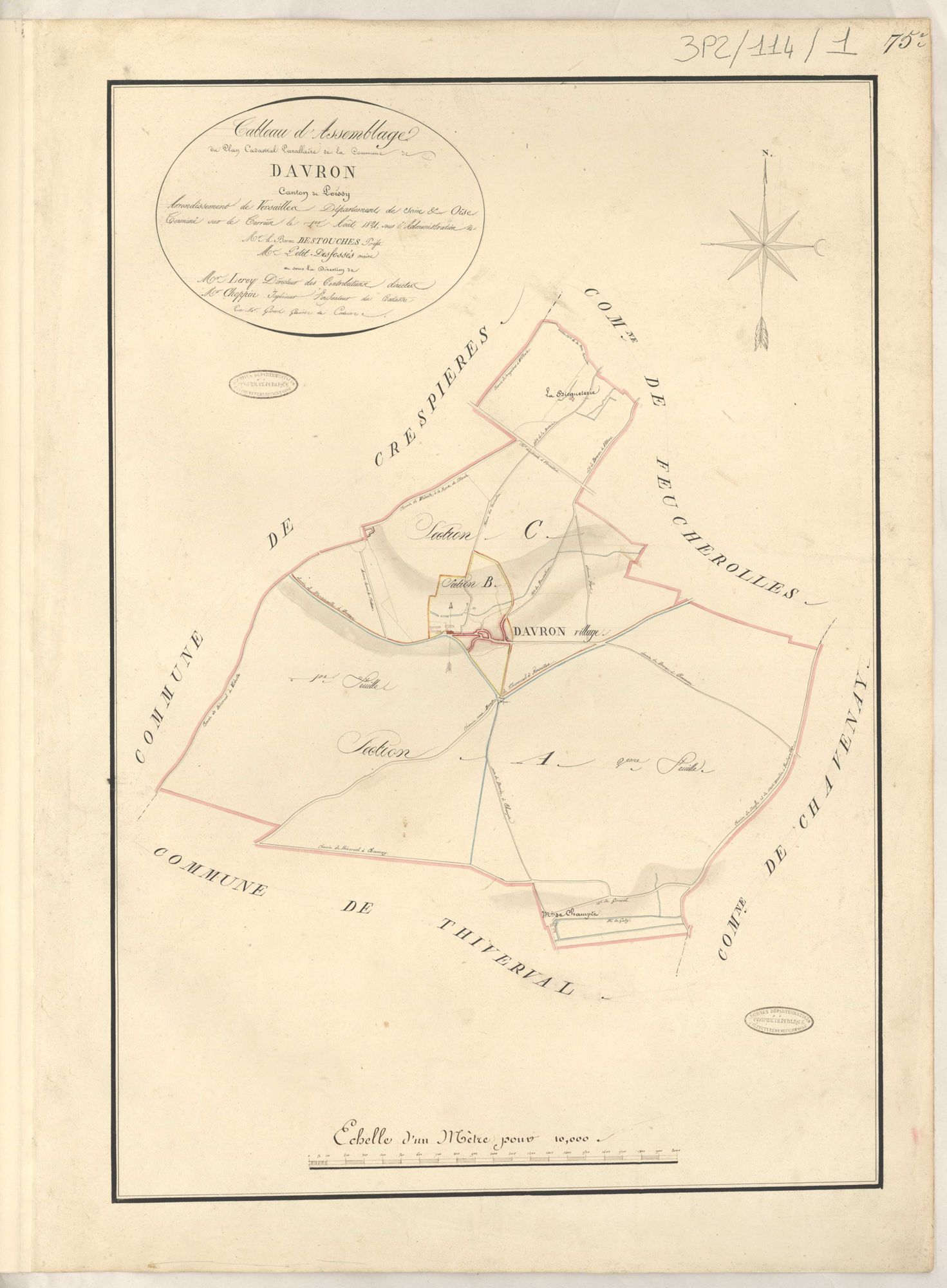 Davron - Plans de la Préfecture de Seine-et-Oise