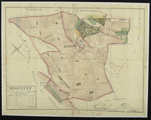 Davron - Plan d'intendance de la paroisse de Davron