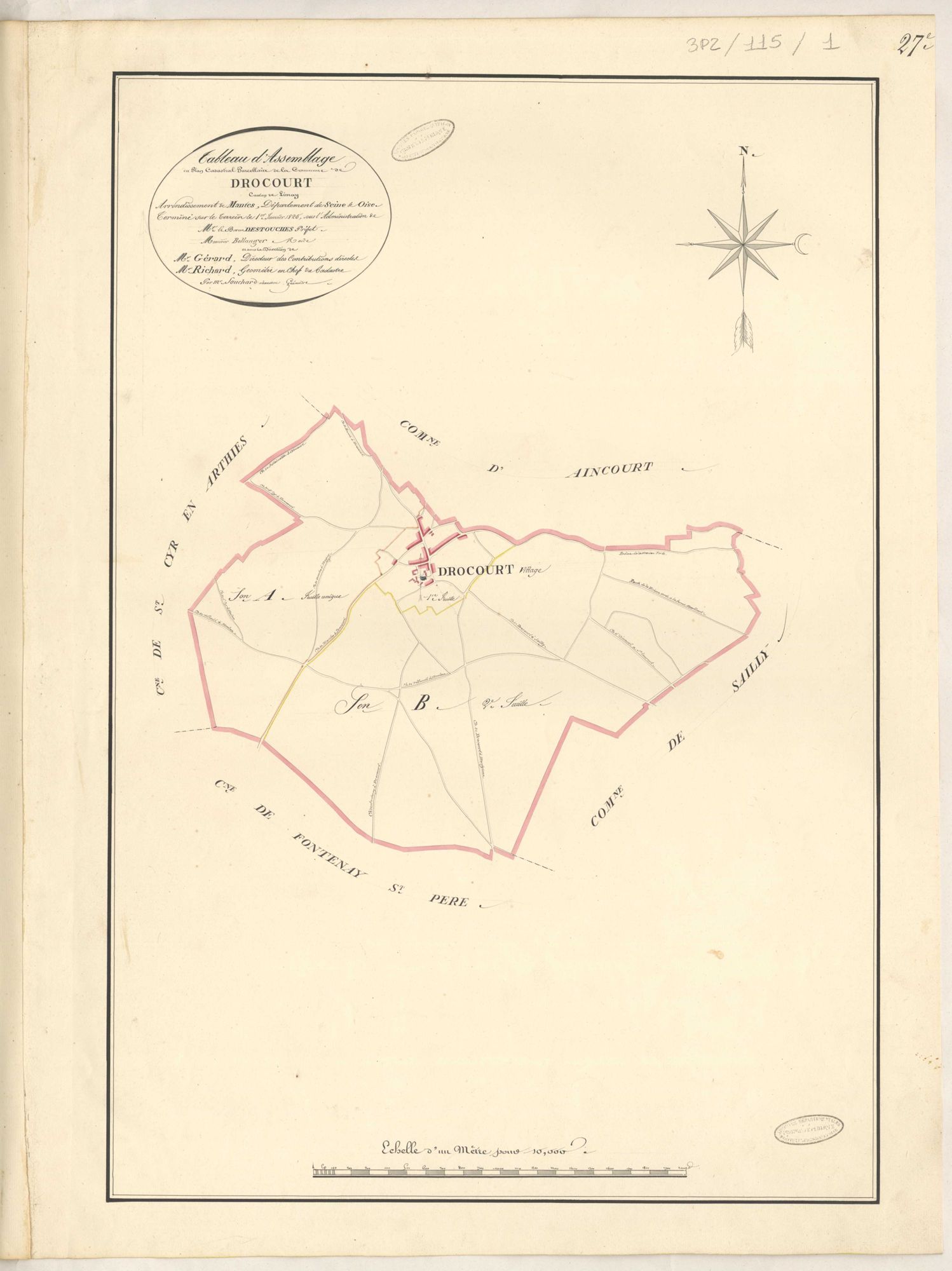 Drocourt - Plans de la Préfecture de Seine-et-Oise