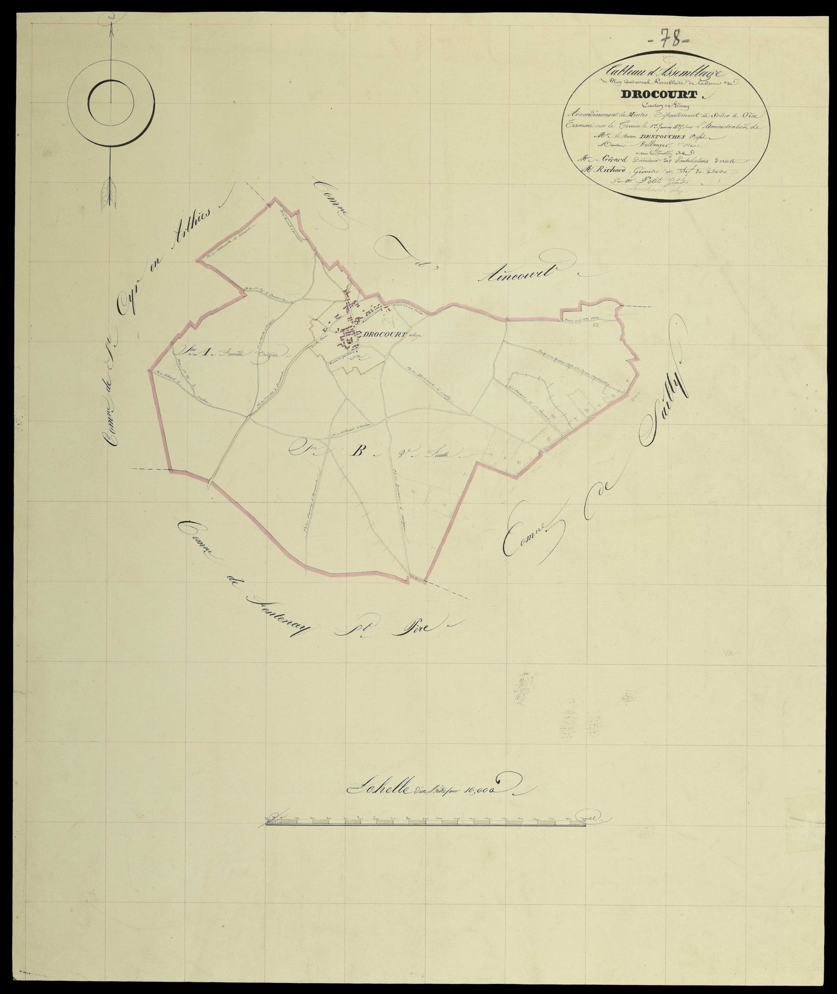 Drocourt - Plans de l’Administration du cadastre