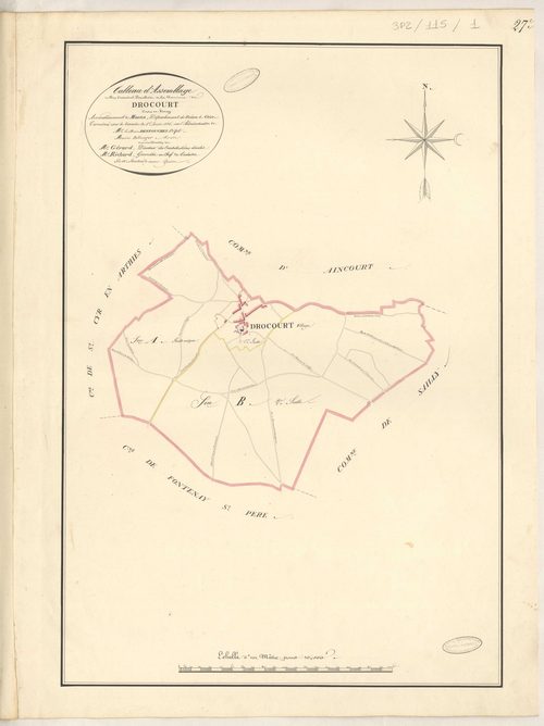 Drocourt - Plans de la Préfecture de Seine-et-Oise