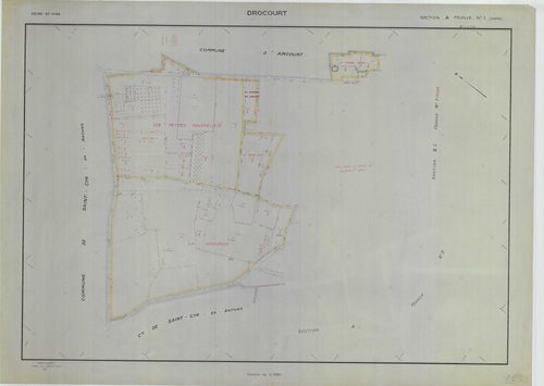 Drocourt - Plans du cadastre remembré