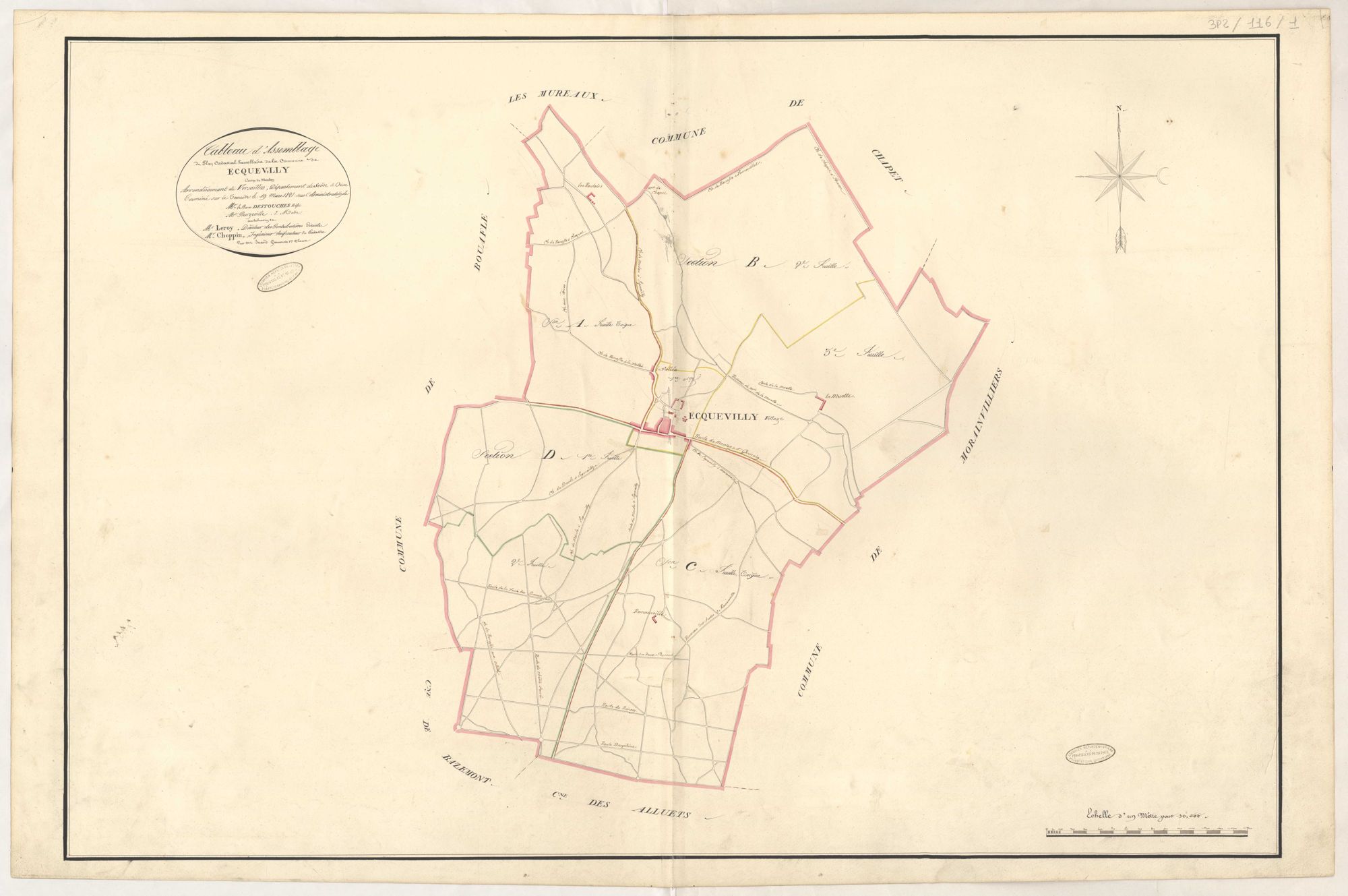 Ecquevilly - Plans de la Préfecture de Seine-et-Oise