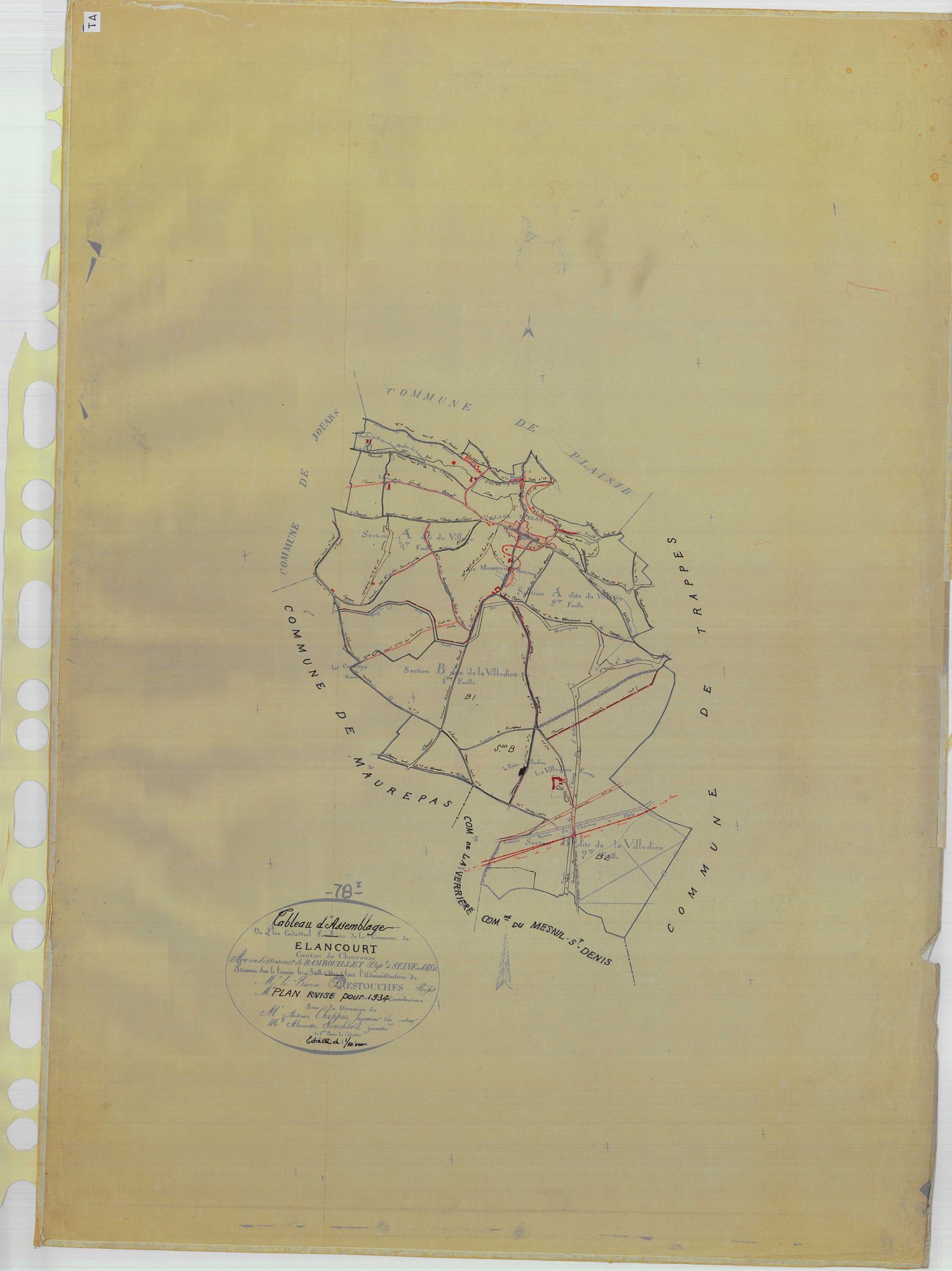Élancourt - Plans du cadastre rénové