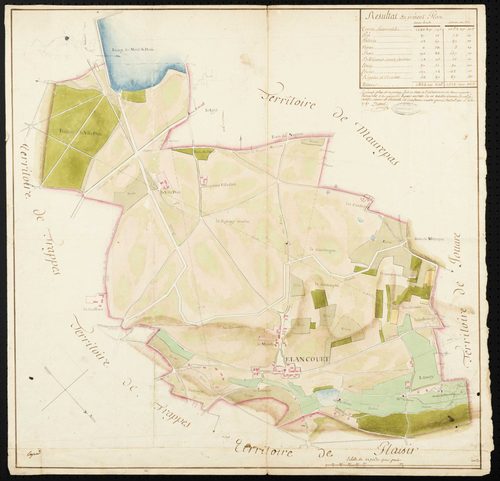 Élancourt - Plan d'intendance de la paroisse de Elancourt