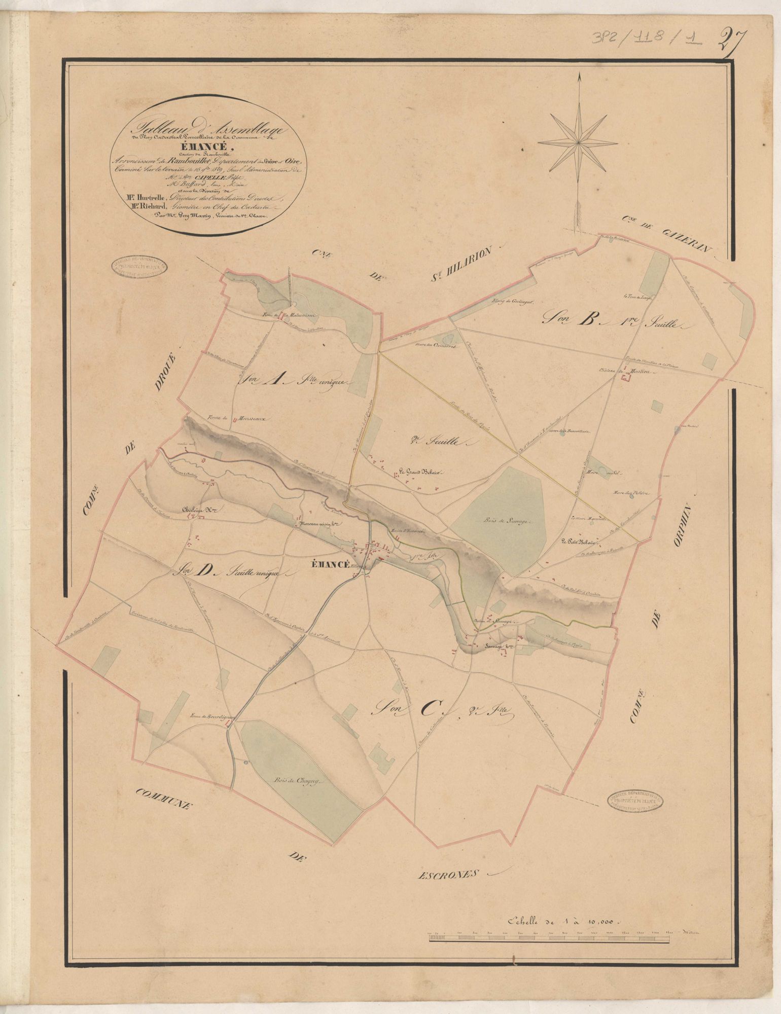 Émancé - Plans de la Préfecture de Seine-et-Oise