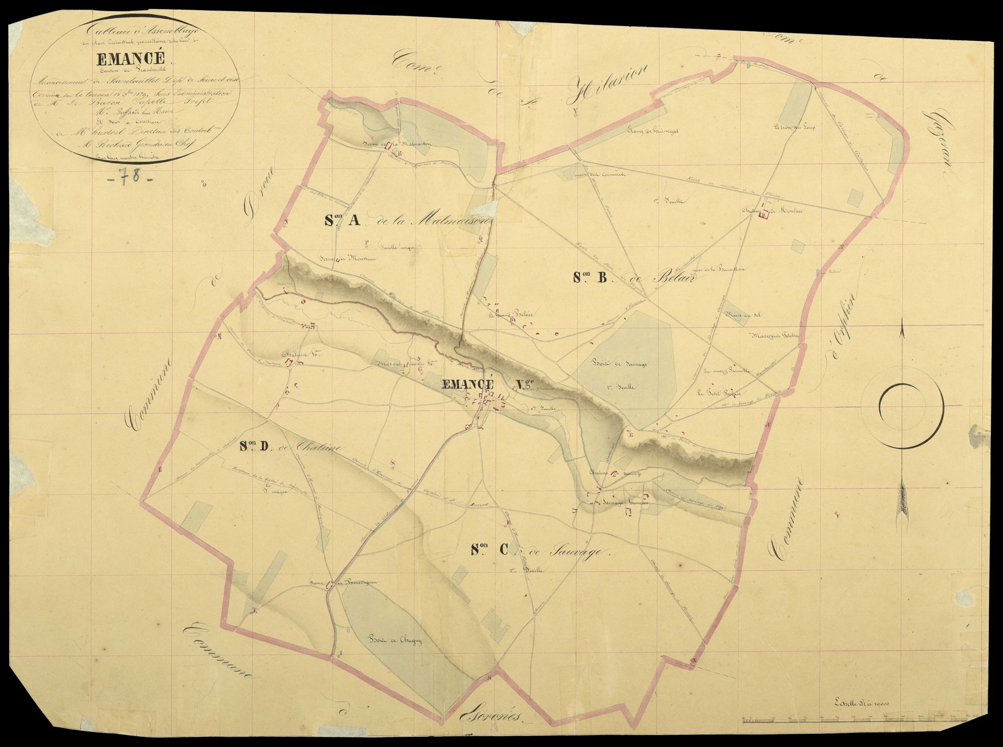 Émancé - Plans de l’Administration du cadastre