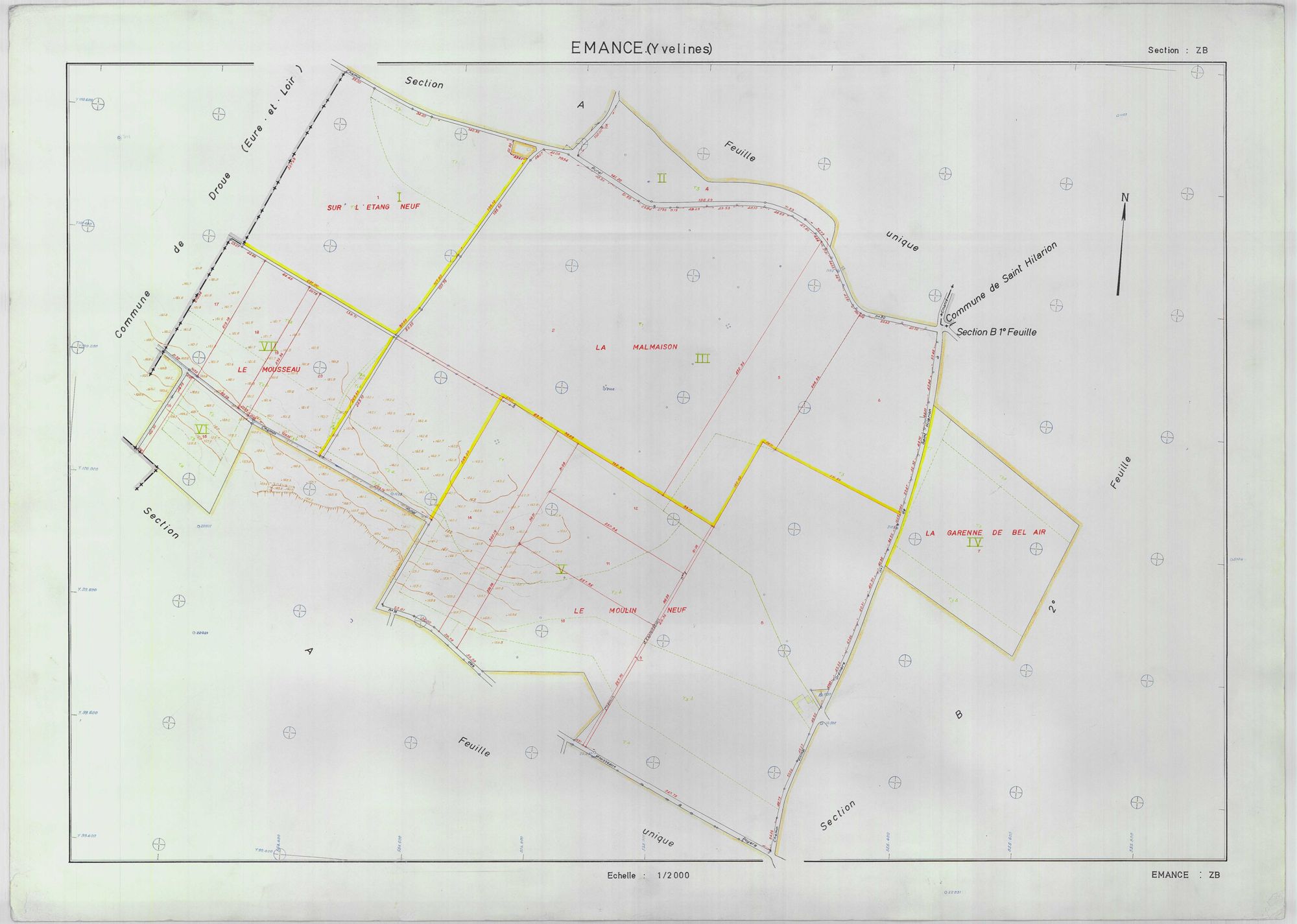 Émancé - Plans du cadastre remembré