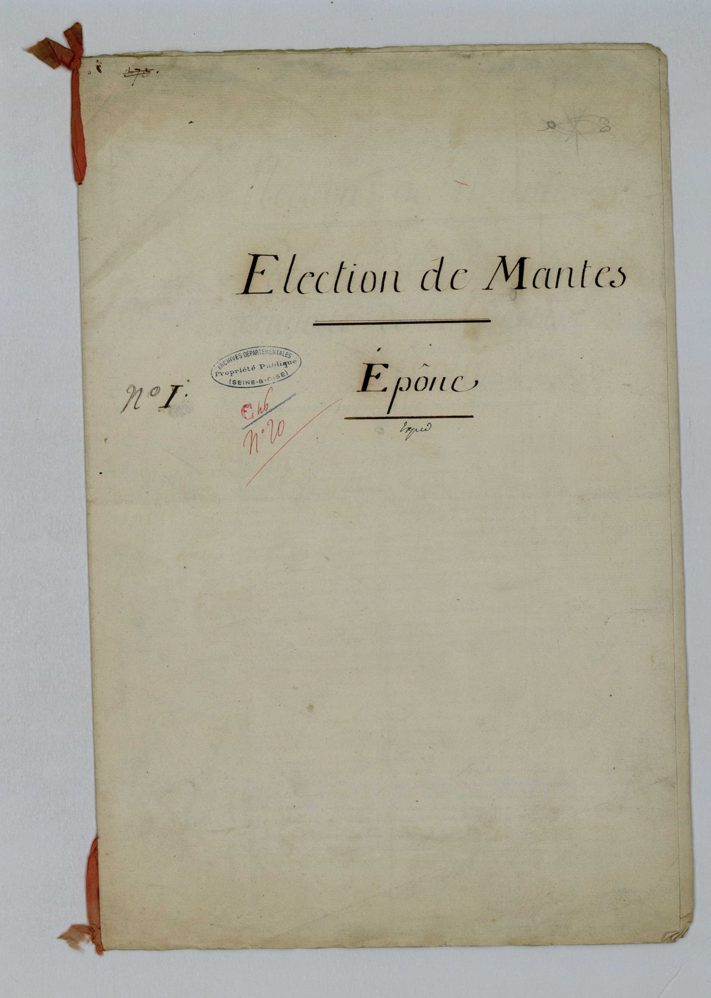 Épône - Procès-verbal d'arpentage du territoire de la paroisse d'Epône