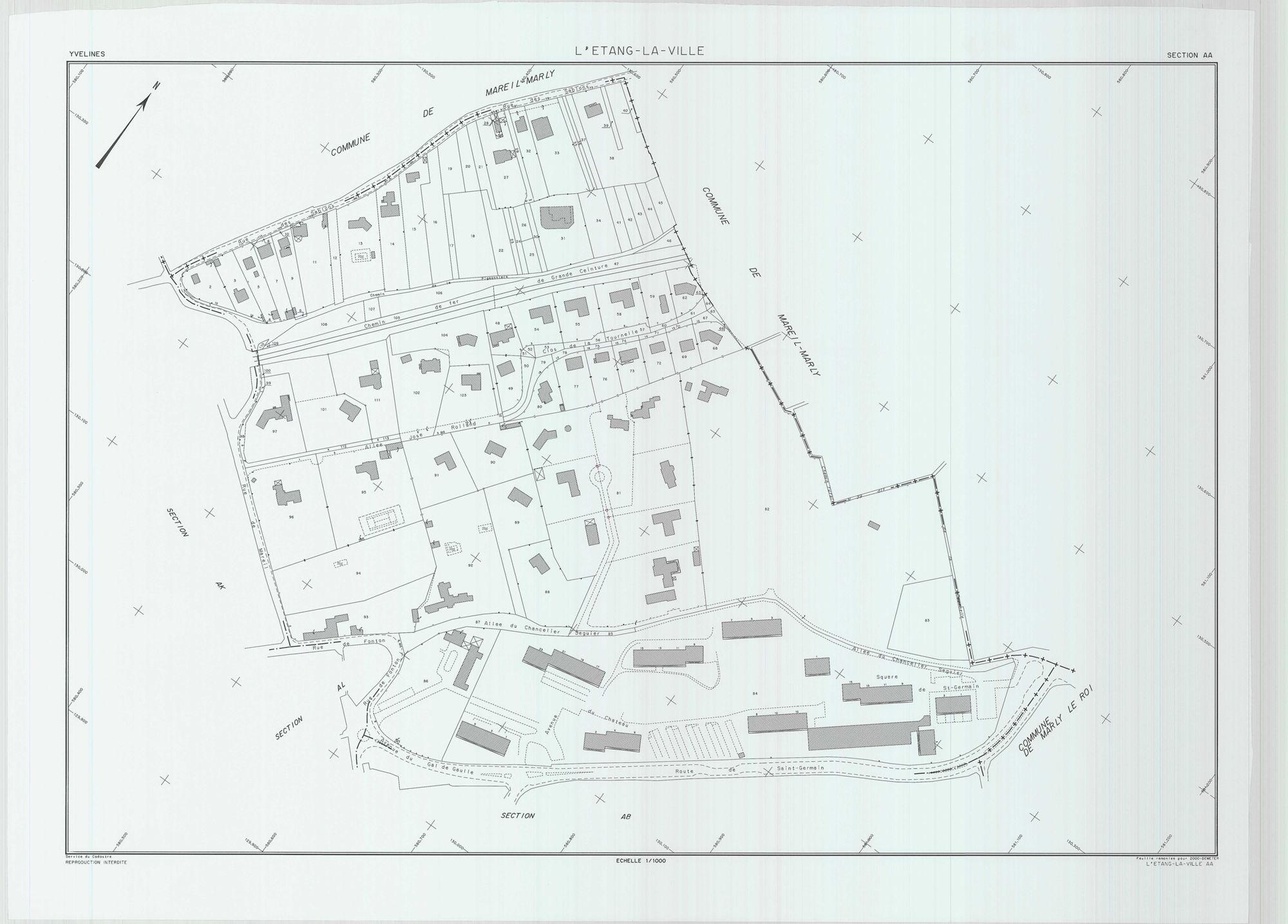 L'Étang-la-Ville - Plans du cadastre révisé