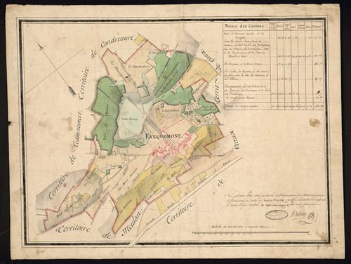 Évecquemont - Plan d'intendance de la paroisse de Evecquemont