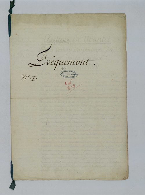 Évecquemont - Procès-verbal d'arpentage du territoire de la paroisse d'Evecquemont