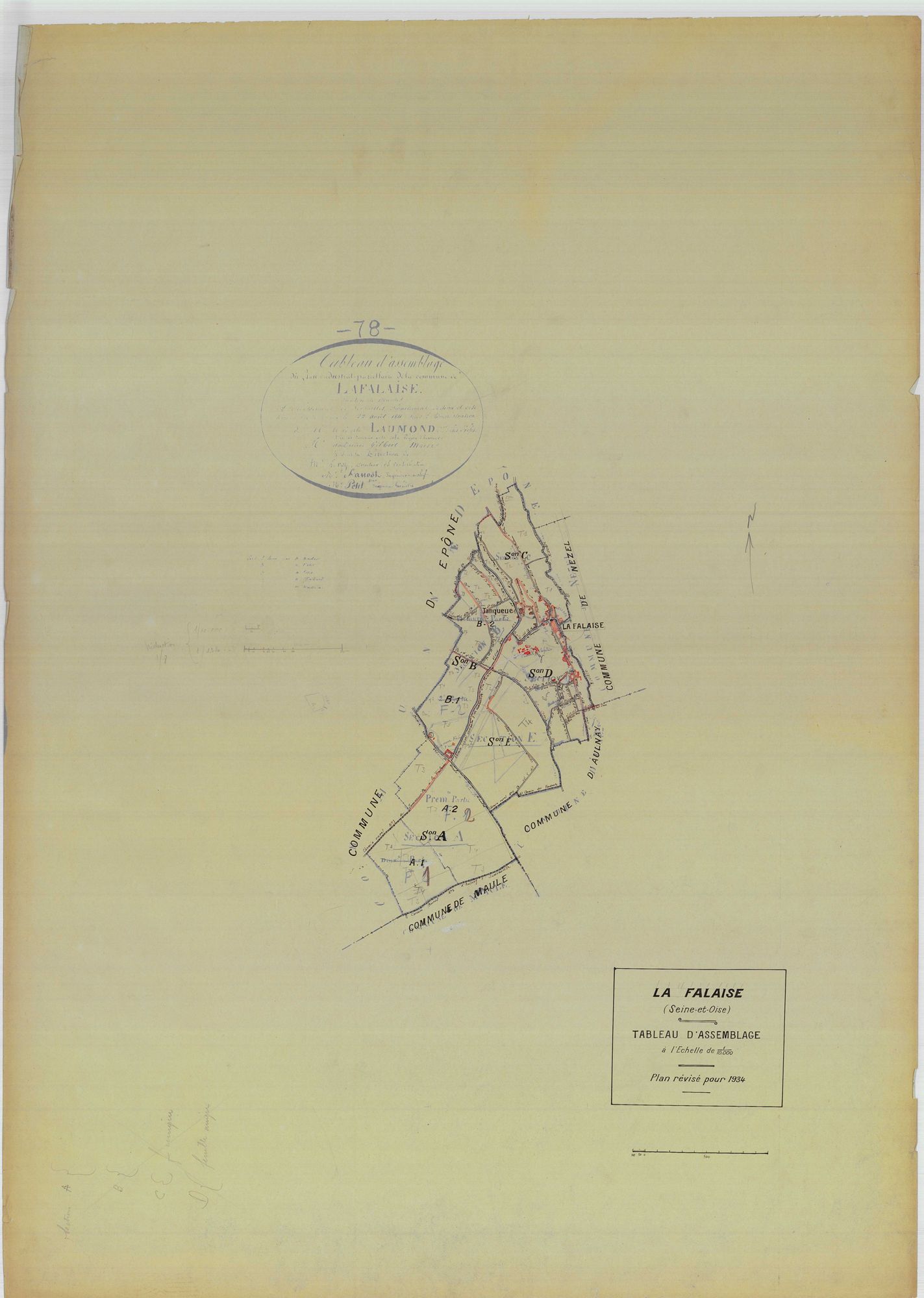 La Falaise - Plans du cadastre rénové
