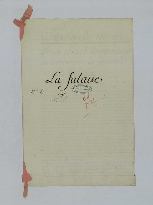 La Falaise - Procès-verbal d'arpentage du territoire de la paroisse de La Falaise
