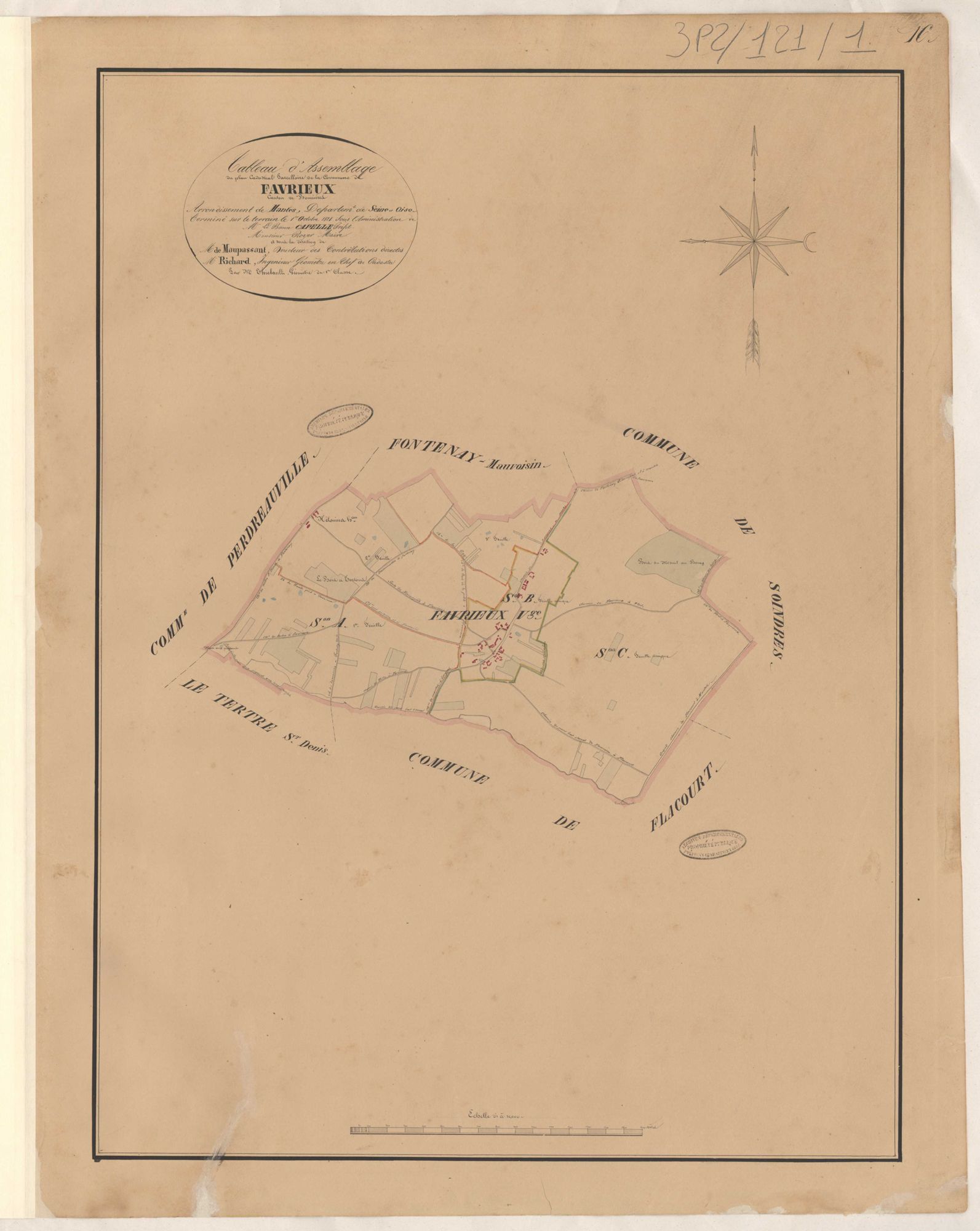Favrieux - Plans de la Préfecture de Seine-et-Oise
