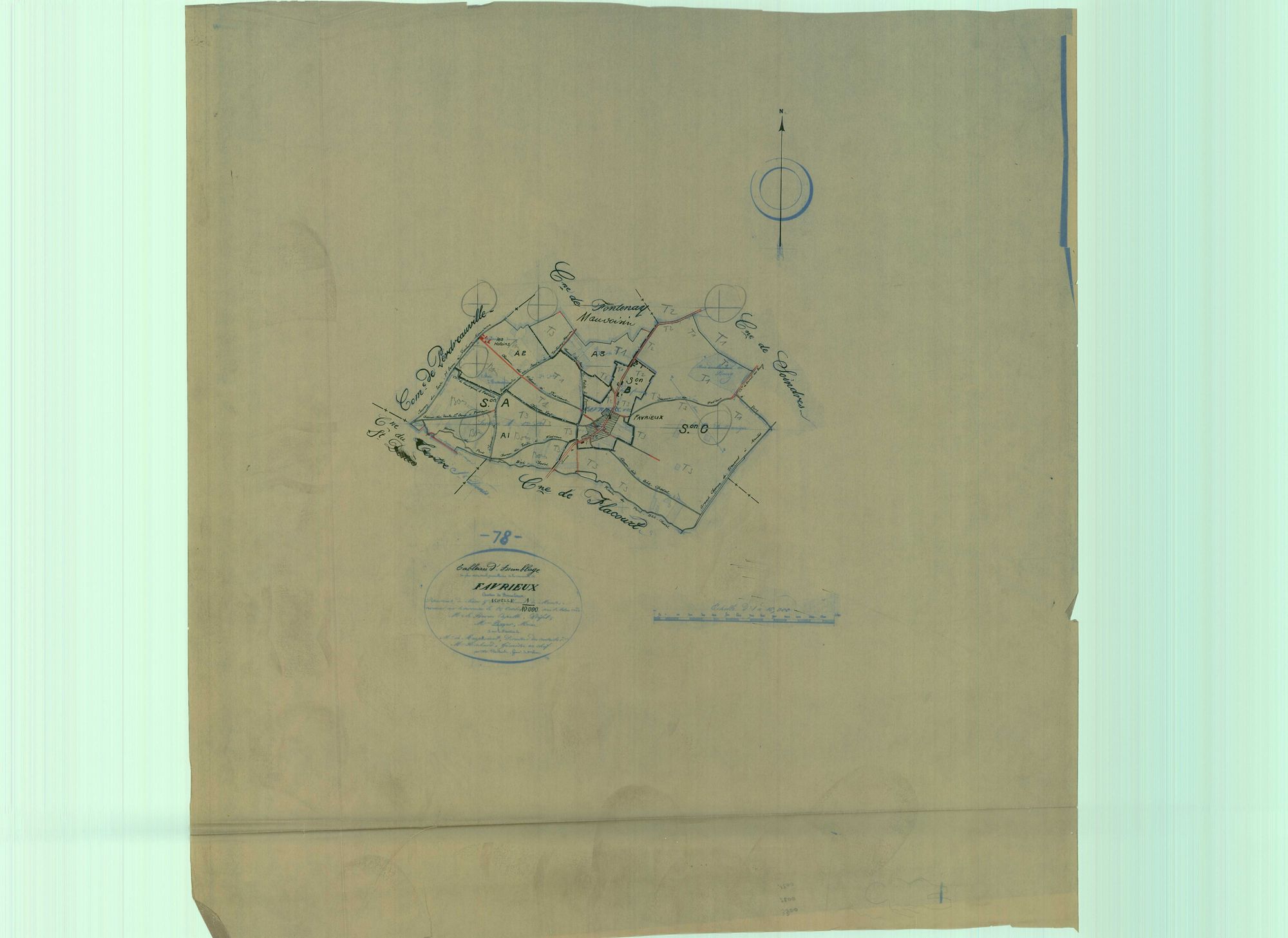 Favrieux - Plans du cadastre rénové