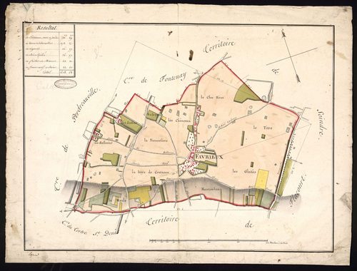 Favrieux - Plan d'intendance de la paroisse de Favrieux