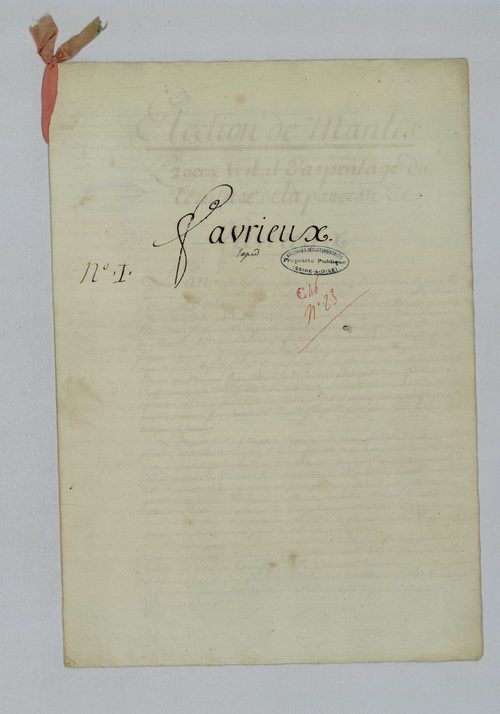 Favrieux - Procès-verbal d'arpentage du territoire de la paroisse de Favrieux
