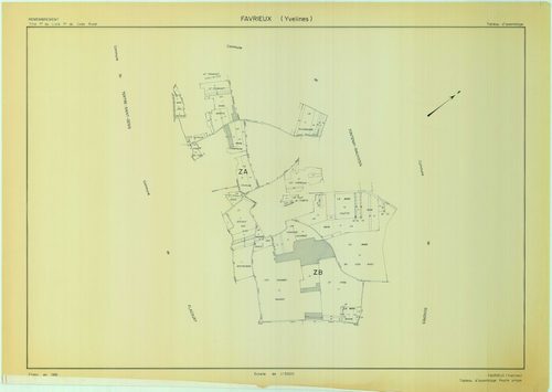 Favrieux - Plans du cadastre remembré