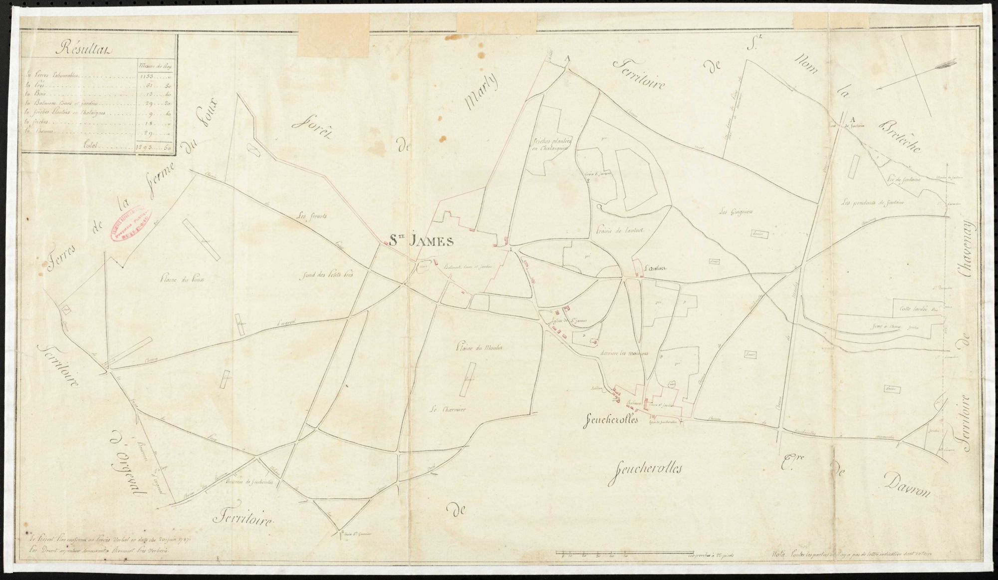 Feucherolles - Plan d'intendance de la paroisse de Feucherolles