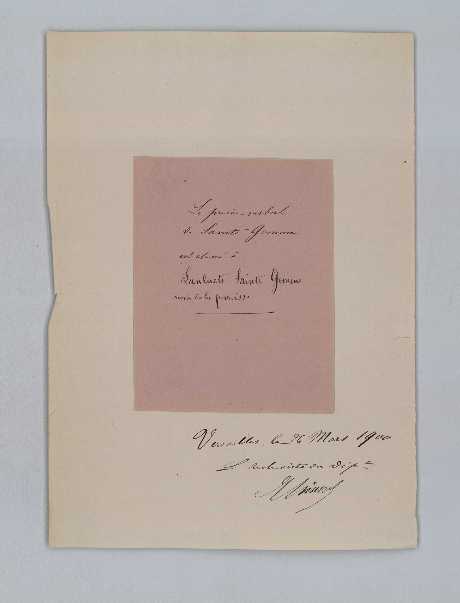 Feucherolles - Procès-verbal d'arpentage du territoire de la paroisse de Feucherolles