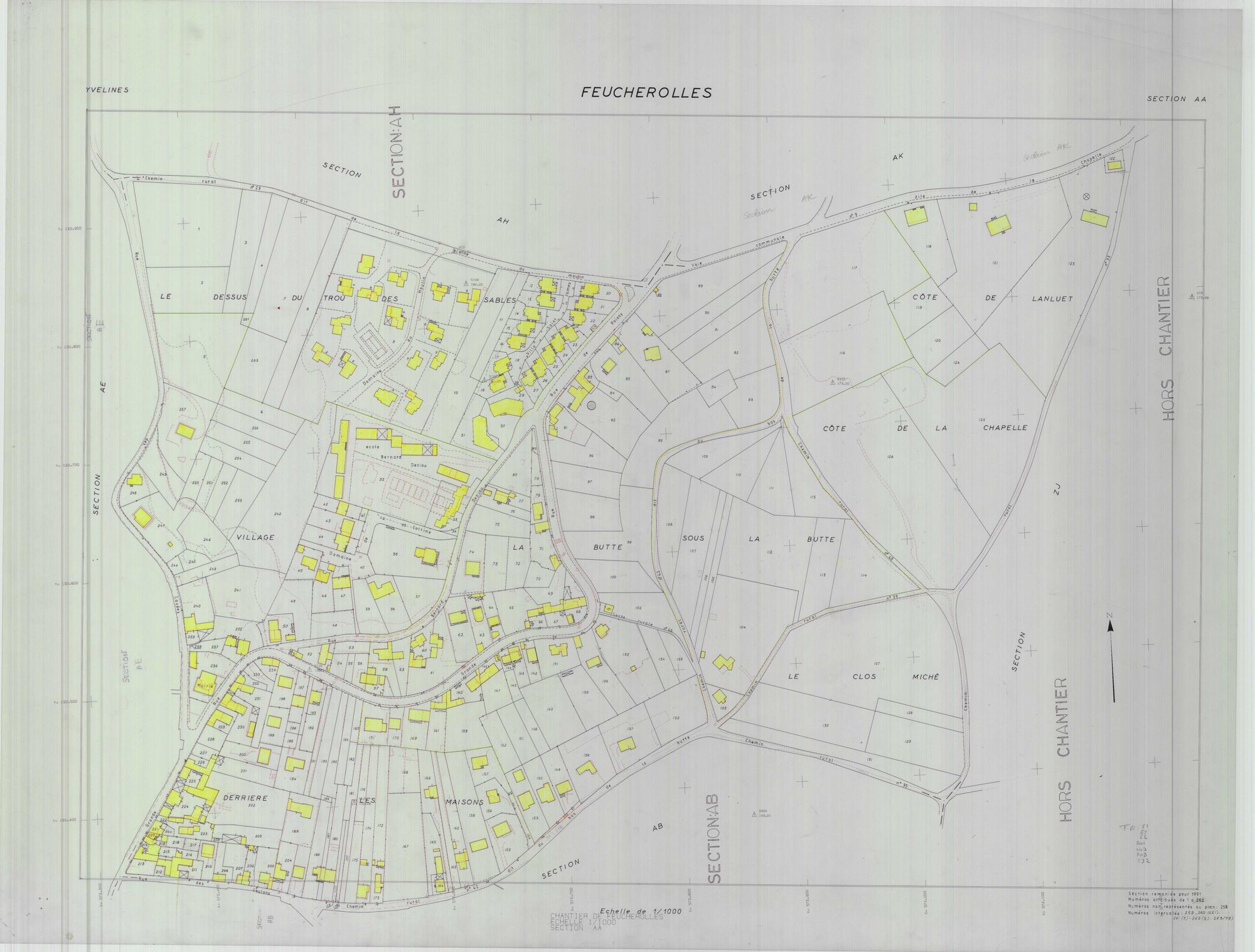 Feucherolles - Plans du cadastre révisé