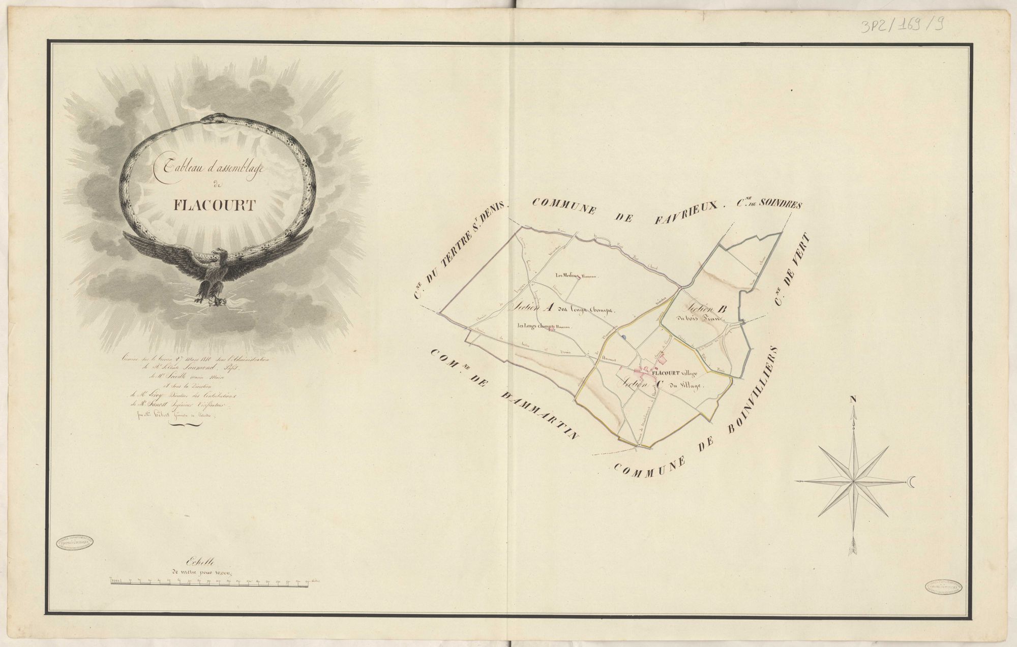 Flacourt - Plans de la Préfecture de Seine-et-Oise