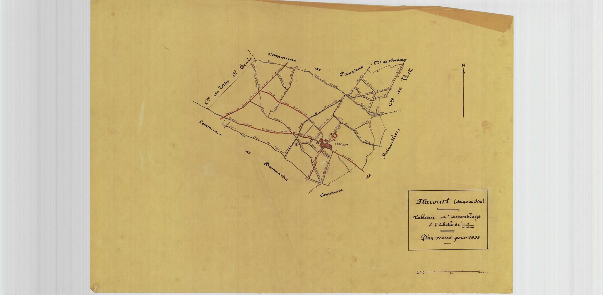 Flacourt - Plans du cadastre rénové