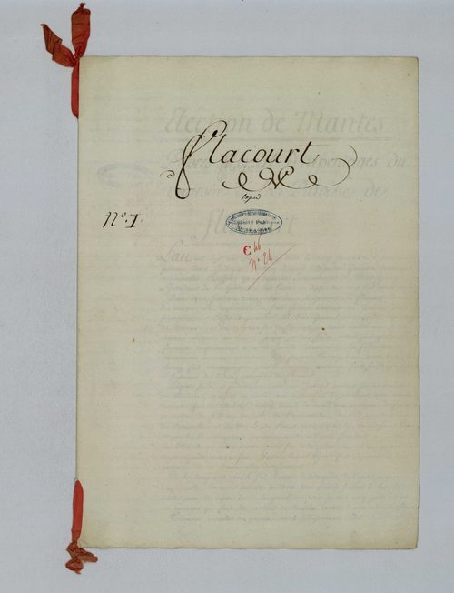 Flacourt - Procès-verbal d'arpentage du territoire de la paroisse de Flacourt