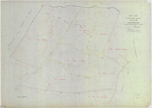 Flacourt - Plans du cadastre remembré