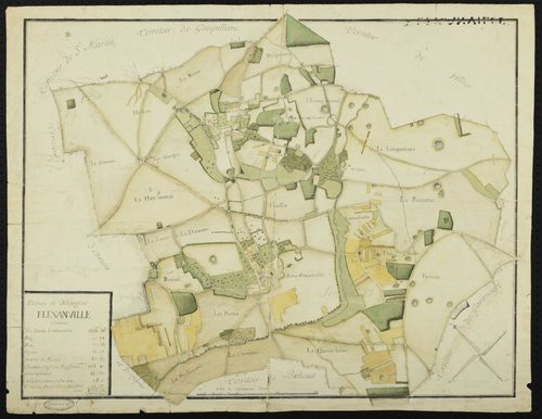 Flexanville - Plan d'intendance de la paroisse de Flexanville