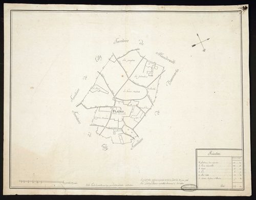 Flins-Neuve-Église - Plan d'intendance de la paroisse de Flins-Neuve-Eglise