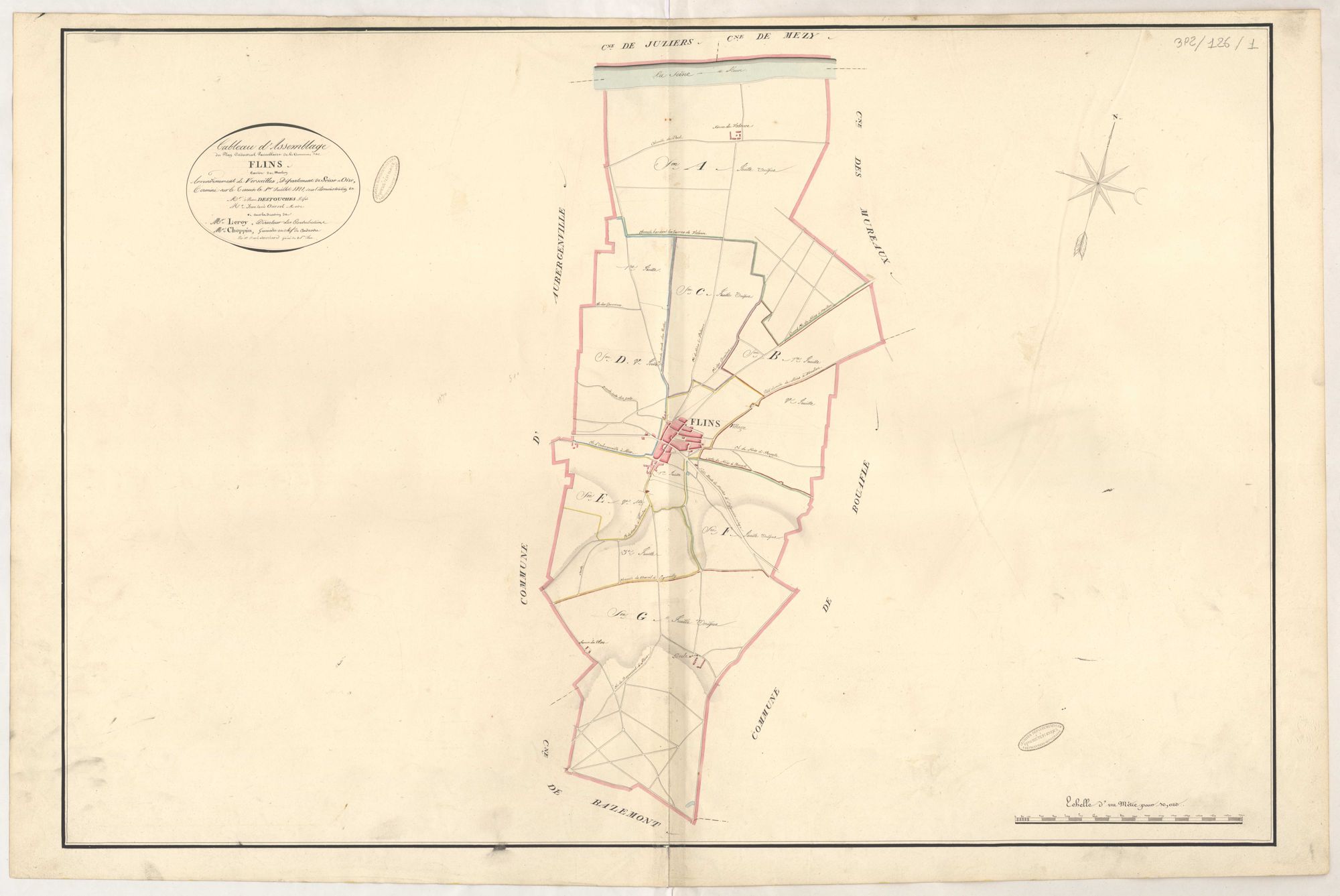 Flins-sur-Seine - Plans de la Préfecture de Seine-et-Oise