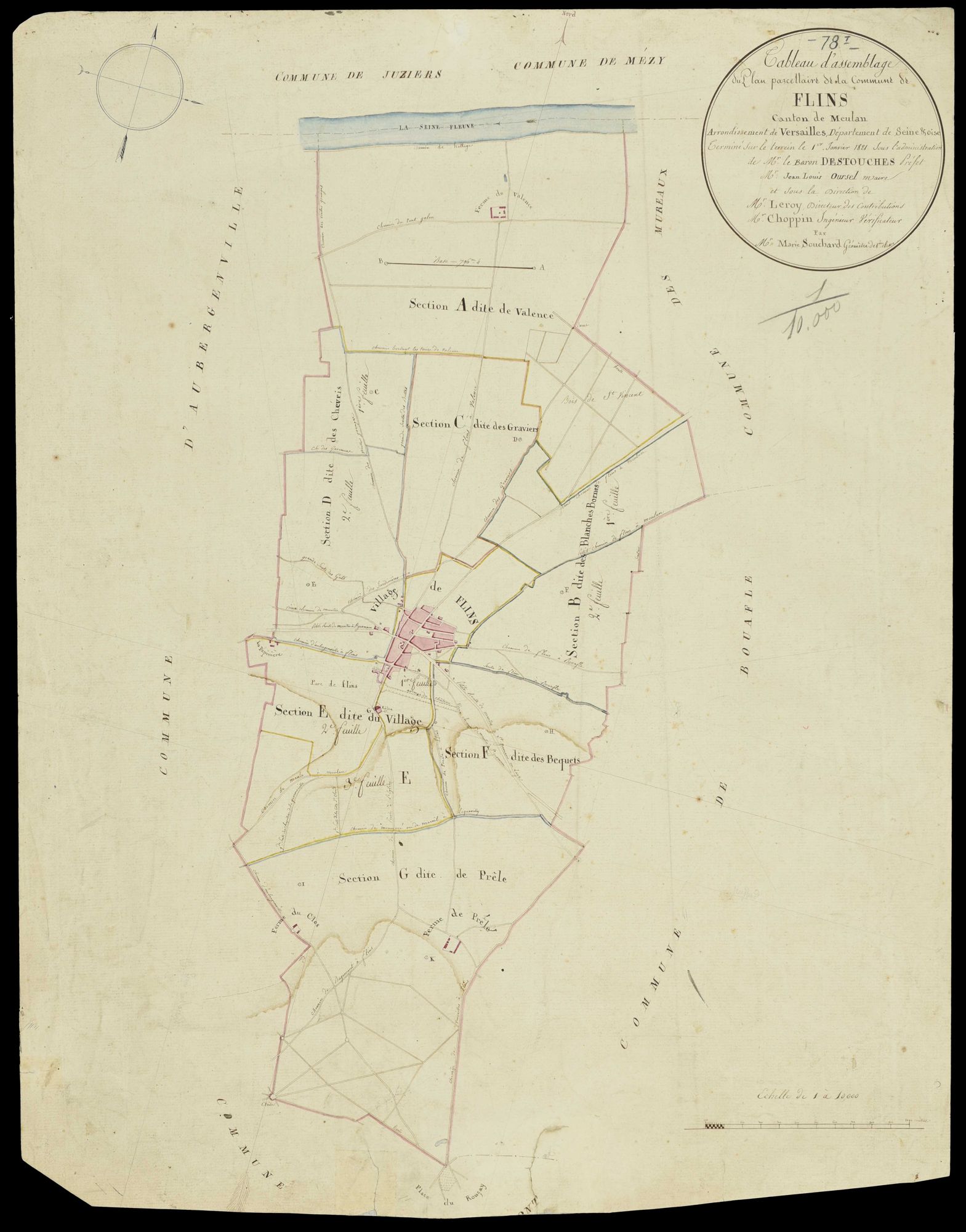 Flins-sur-Seine - Plans de l’Administration du cadastre
