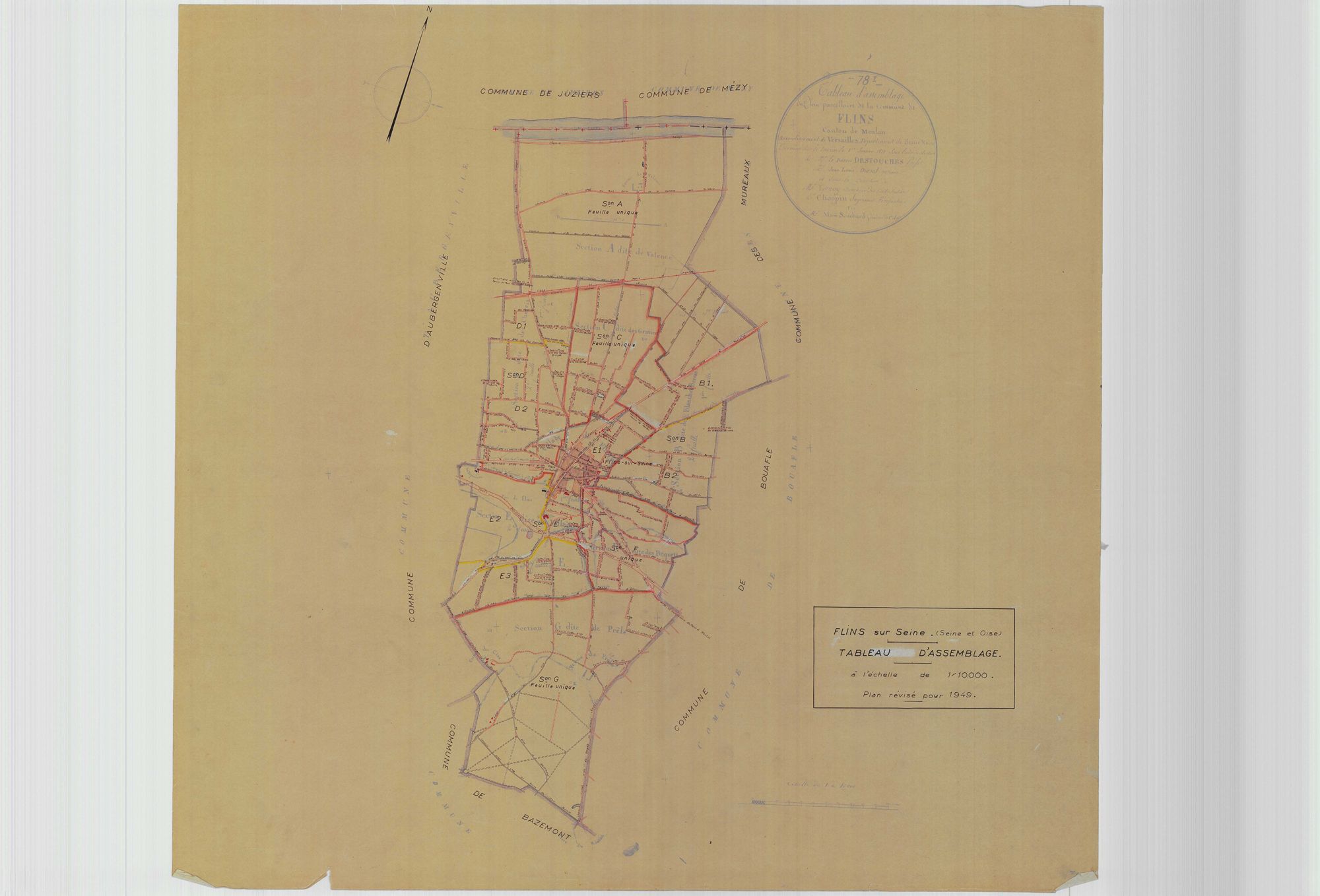 Flins-sur-Seine - Plans du cadastre rénové