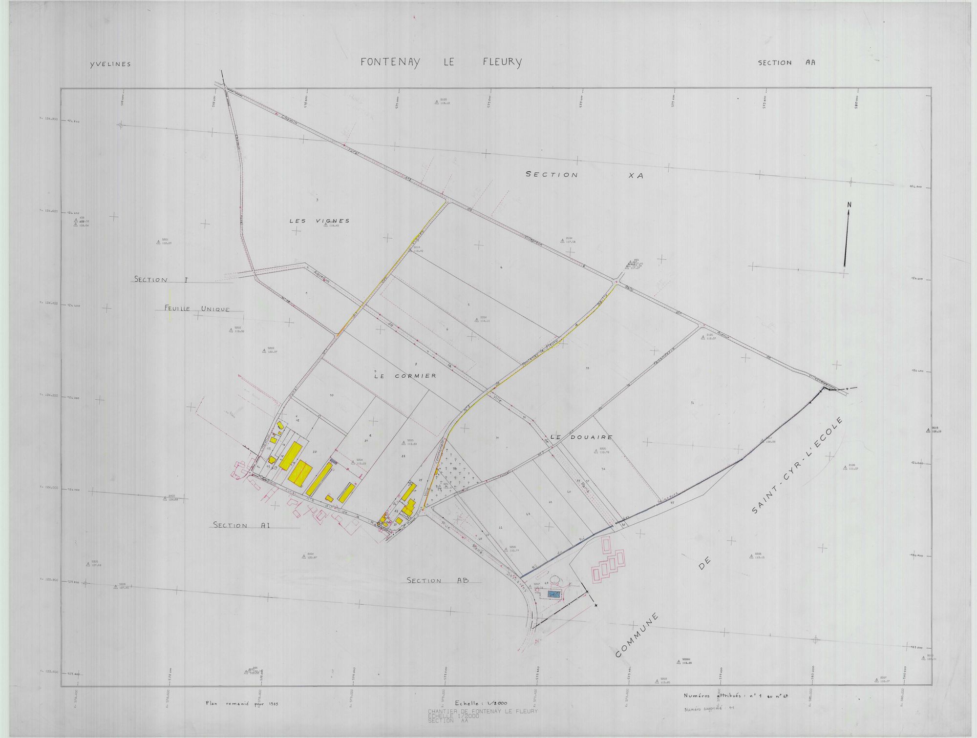 Fontenay-le-Fleury - Plans du cadastre révisé