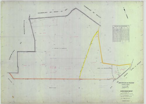 Fontenay-le-Fleury - Plans du cadastre remembré