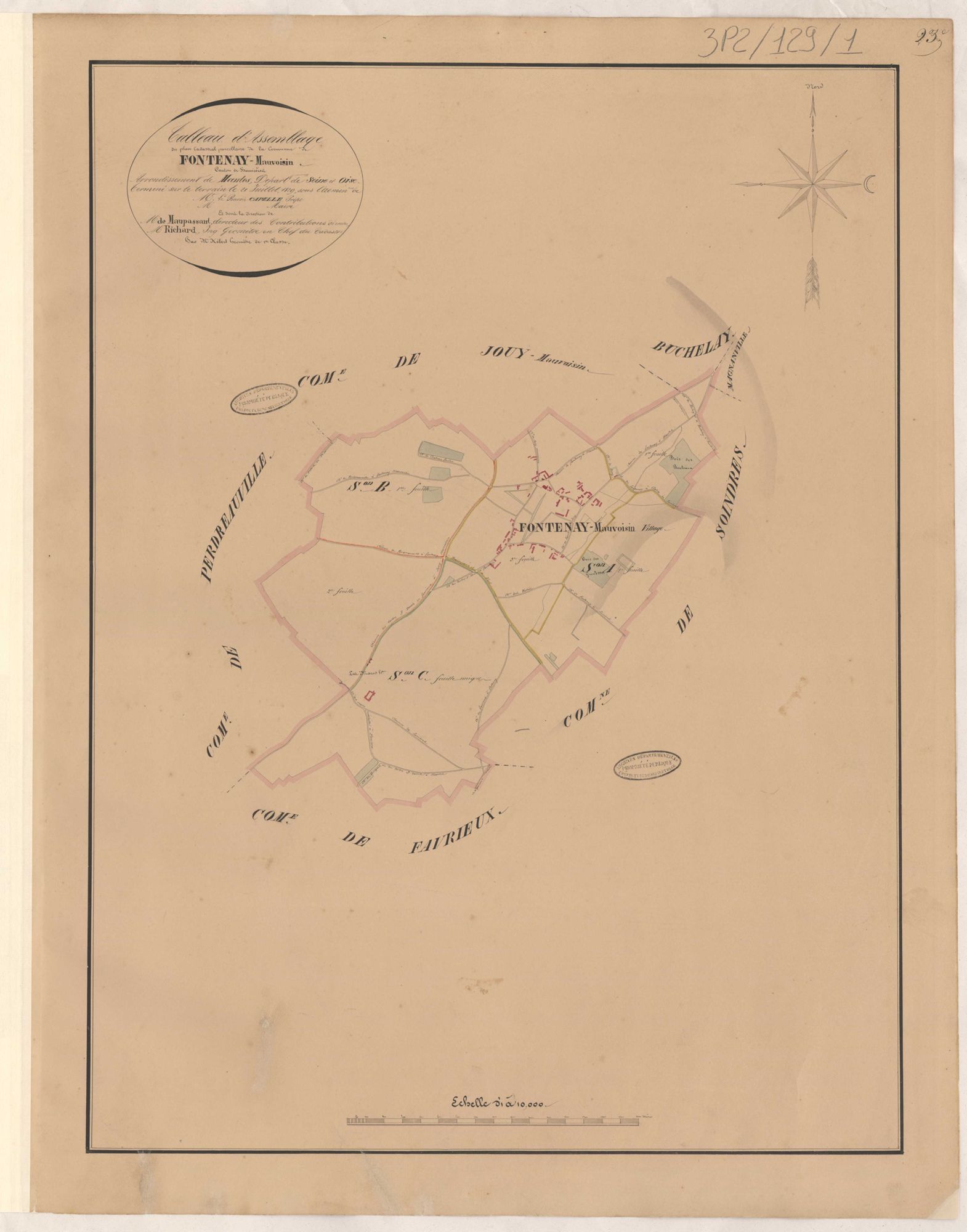 Fontenay-Mauvoisin - Plans de la Préfecture de Seine-et-Oise