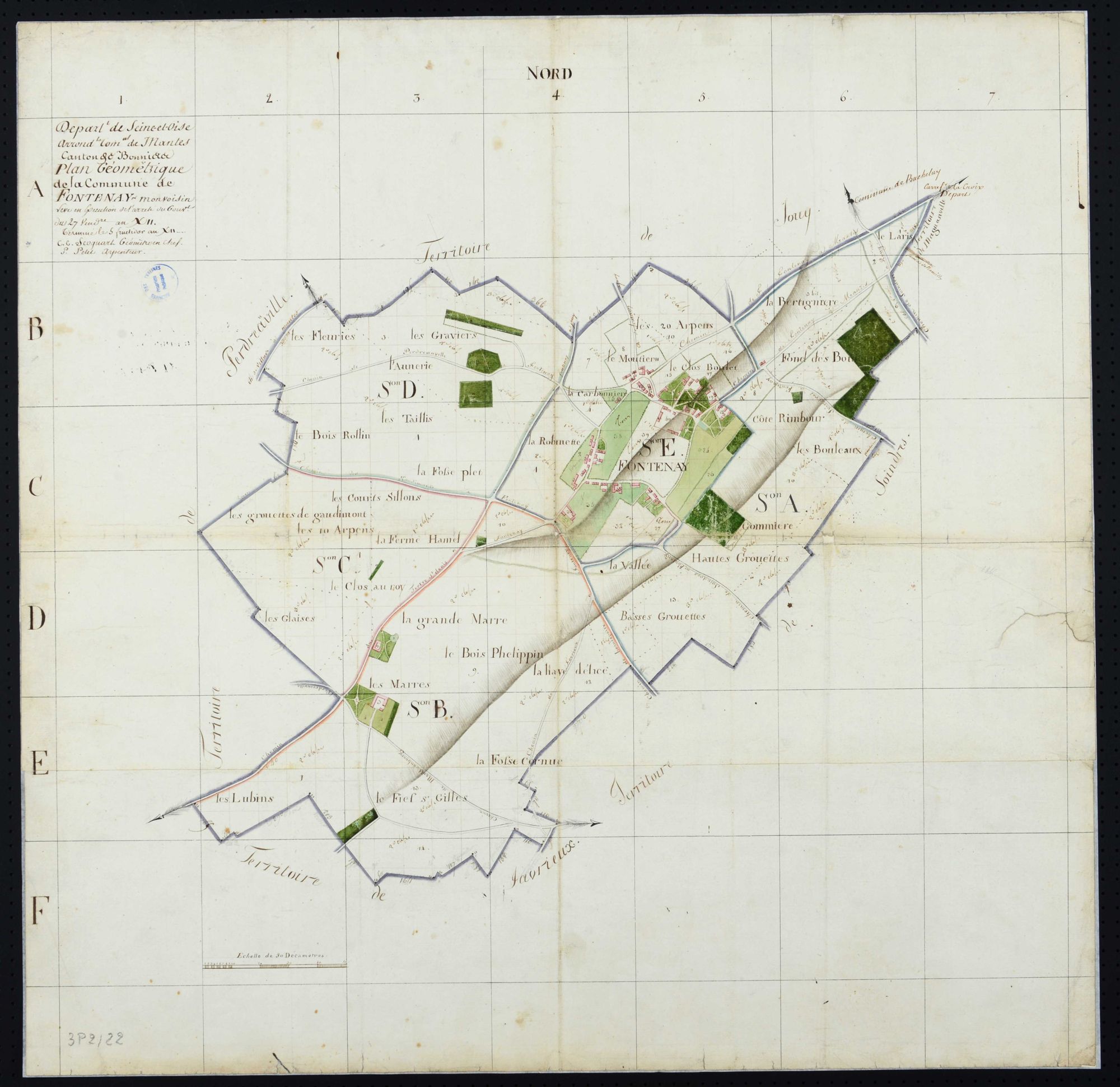 Fontenay-Mauvoisin - Plan géométrique
