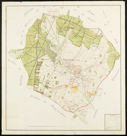 Fontenay-Saint-Père - Plan d'intendance de la paroisse de Fontenay-Saint-Père