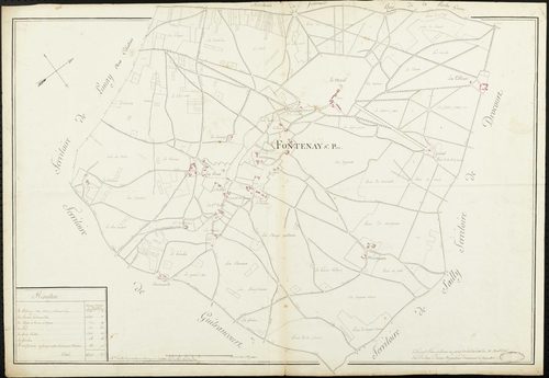 Fontenay-Saint-Père - Plan d'intendance de la paroisse de Fontenay-Saint-Père