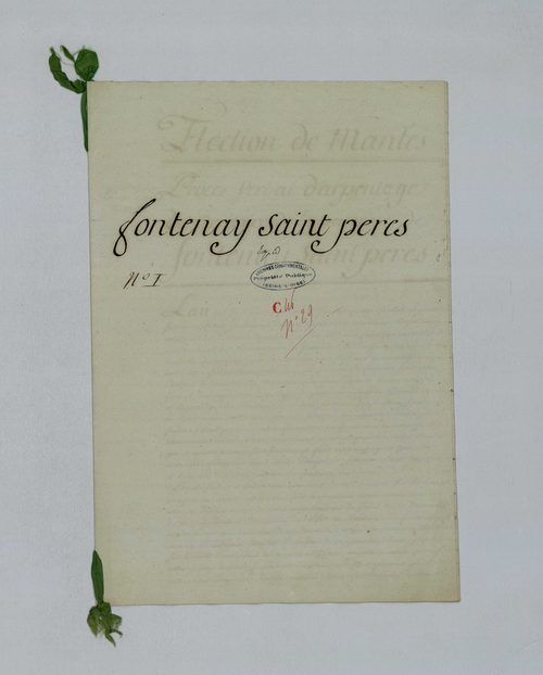 Fontenay-Saint-Père - Procès-verbal d'arpentage du territoire de la paroisse de Fontenay-Saint-Père