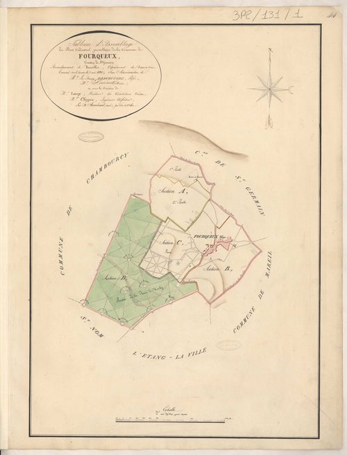 Fourqueux - Plans de la Préfecture de Seine-et-Oise