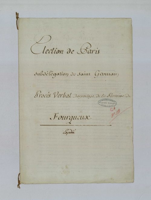 Fourqueux - Procès-verbal d'arpentage du territoire de la paroisse de Fourqueux