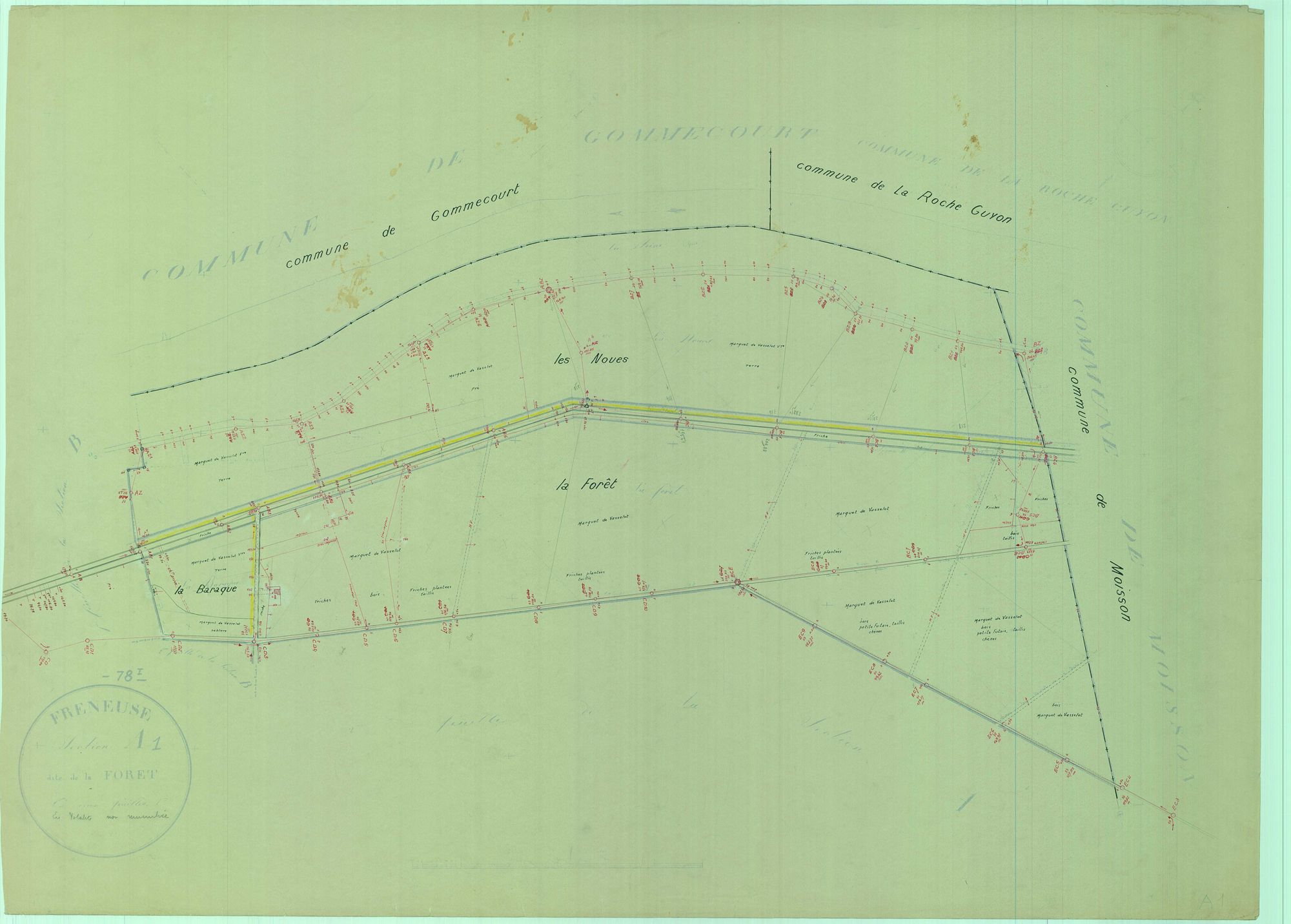 Freneuse - Plans du cadastre rénové