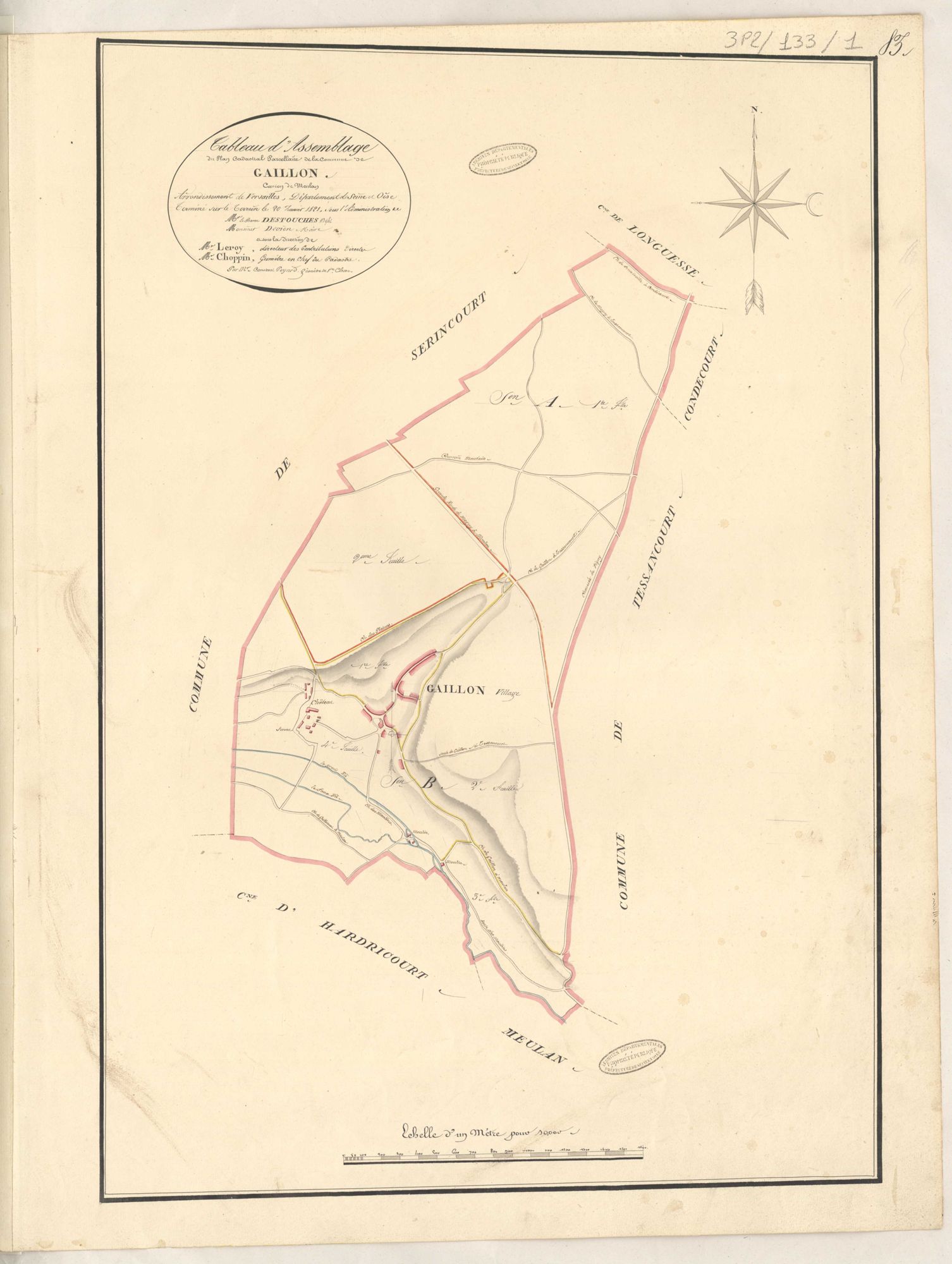 Gaillon-sur-Montcient - Plans de la Préfecture de Seine-et-Oise