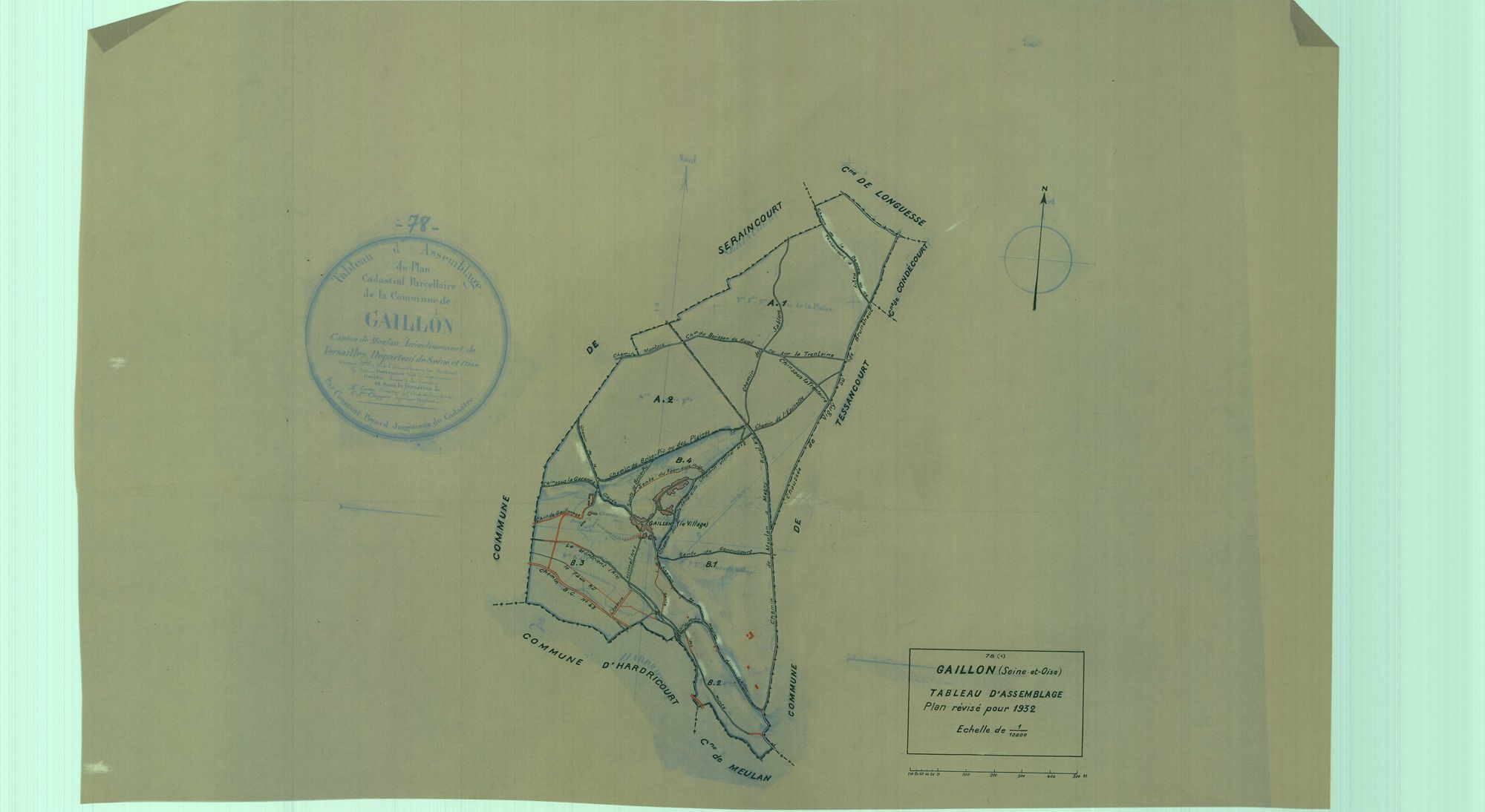 Gaillon-sur-Montcient - Plans du cadastre rénové