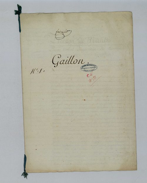 Gaillon-sur-Montcient - Procès-verbal d'arpentage du territoire de la paroisse de Gaillon-sur-Montcient
