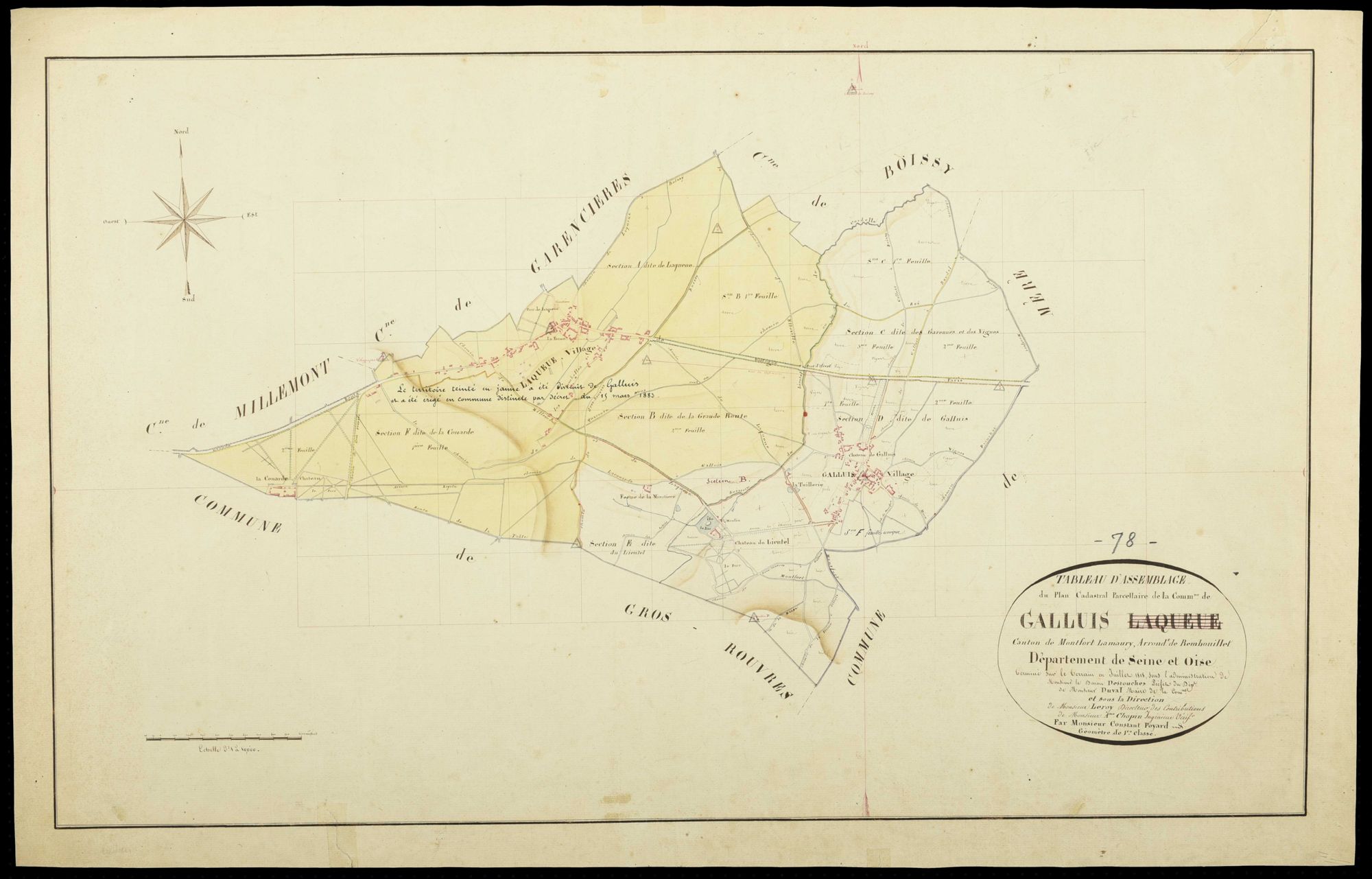 Galluis - Plans de l’Administration du cadastre